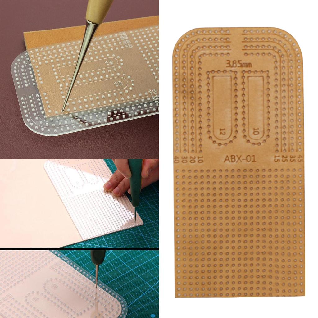 

175x85mm Leather Cutting Ruler Precision Measurement Acrylic Leather Craft Tool for DIY Leatherwork D