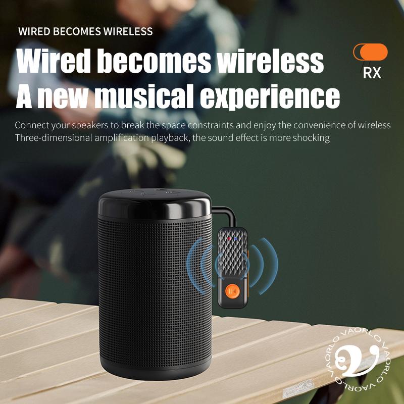 2 In 1 Bluetooth 5.4 Audio Transmitter Receiver 3.5mm AUX Jack Airplane Wireless Adapter Mic For TV Car Kit Speaker PC Headphone