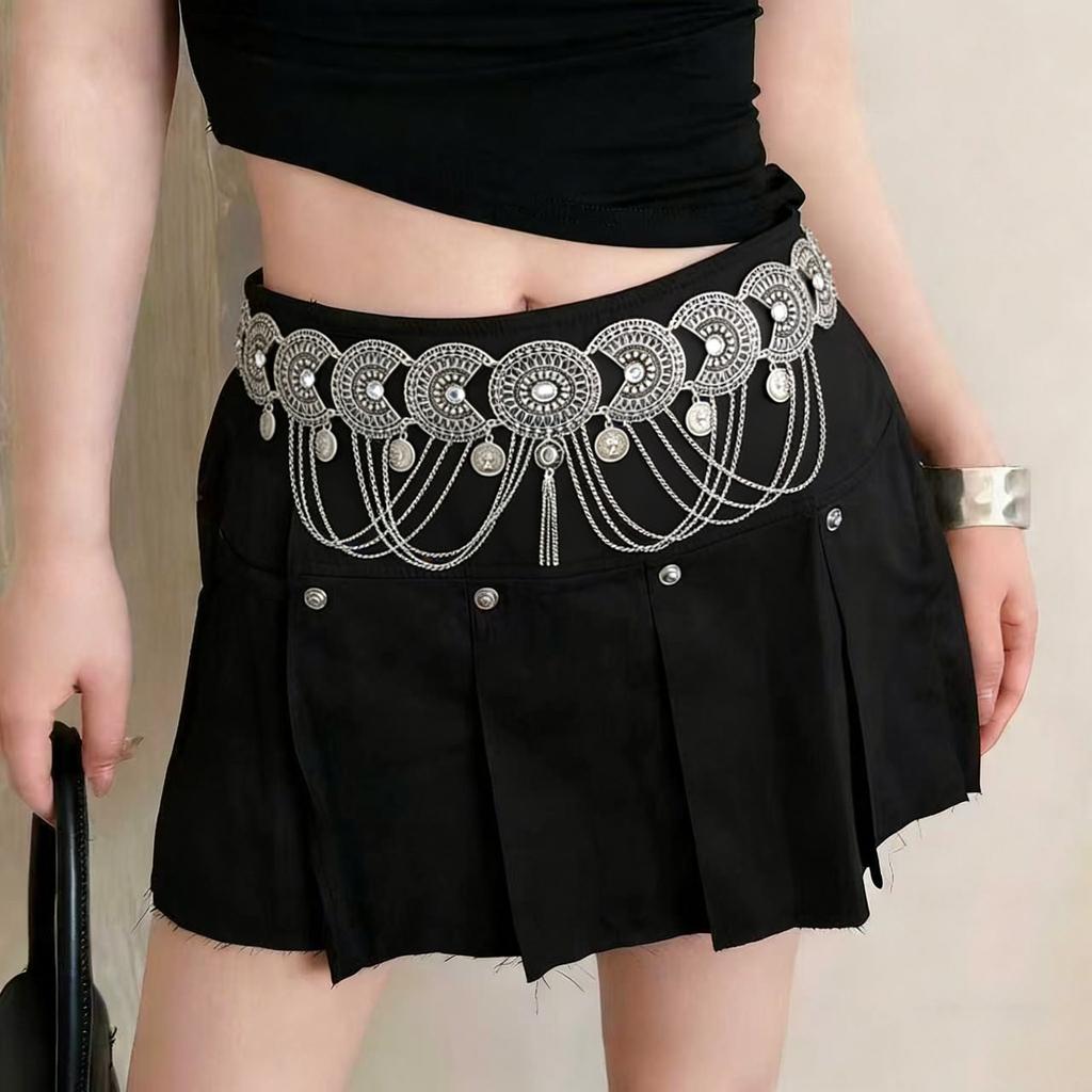Fashion Tassel Waist Chain For Women Glitter Pearl Pendant Belt Strap Dress Crop Top Bikini Sexy Waist Decorative Chain