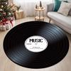 Vintage Vinyl Record Pattern Round Carpet Mat Rug Soft Non Slip Floor Mat for Living Room Bedroom Home Decoration Bedroom Rugs