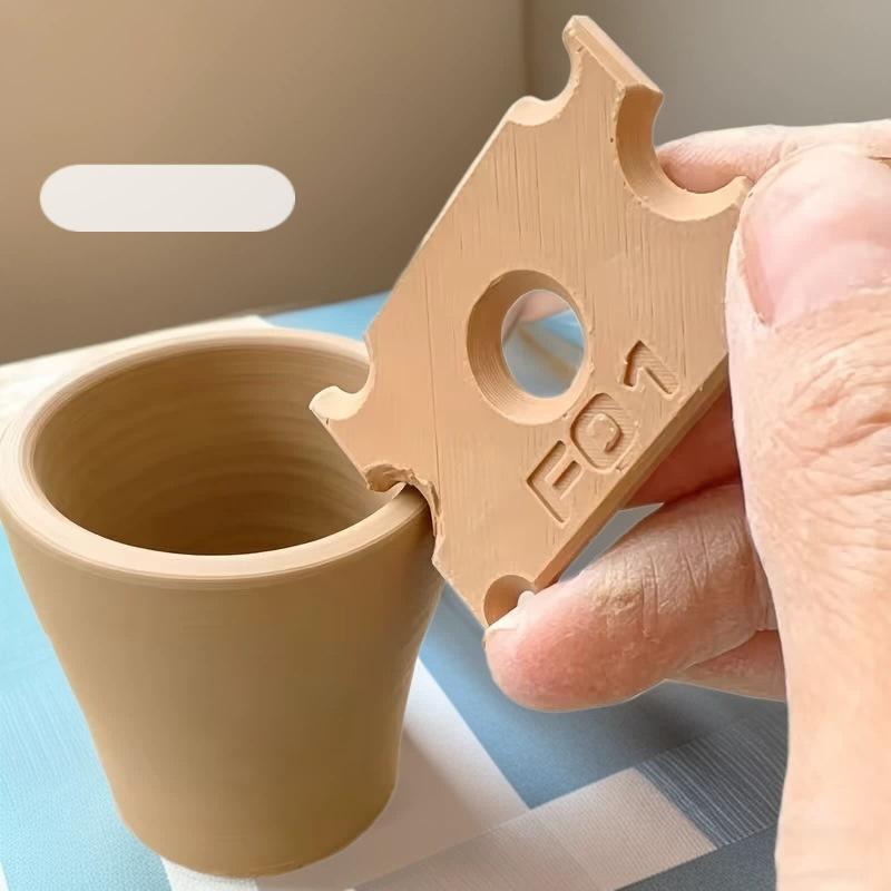 1/2pcs Multi-Size Edge Pottery Clay Trimming Scraper Non-Slip Texture for Handmade Pottery Shaping DIY Ceramic Art Projects