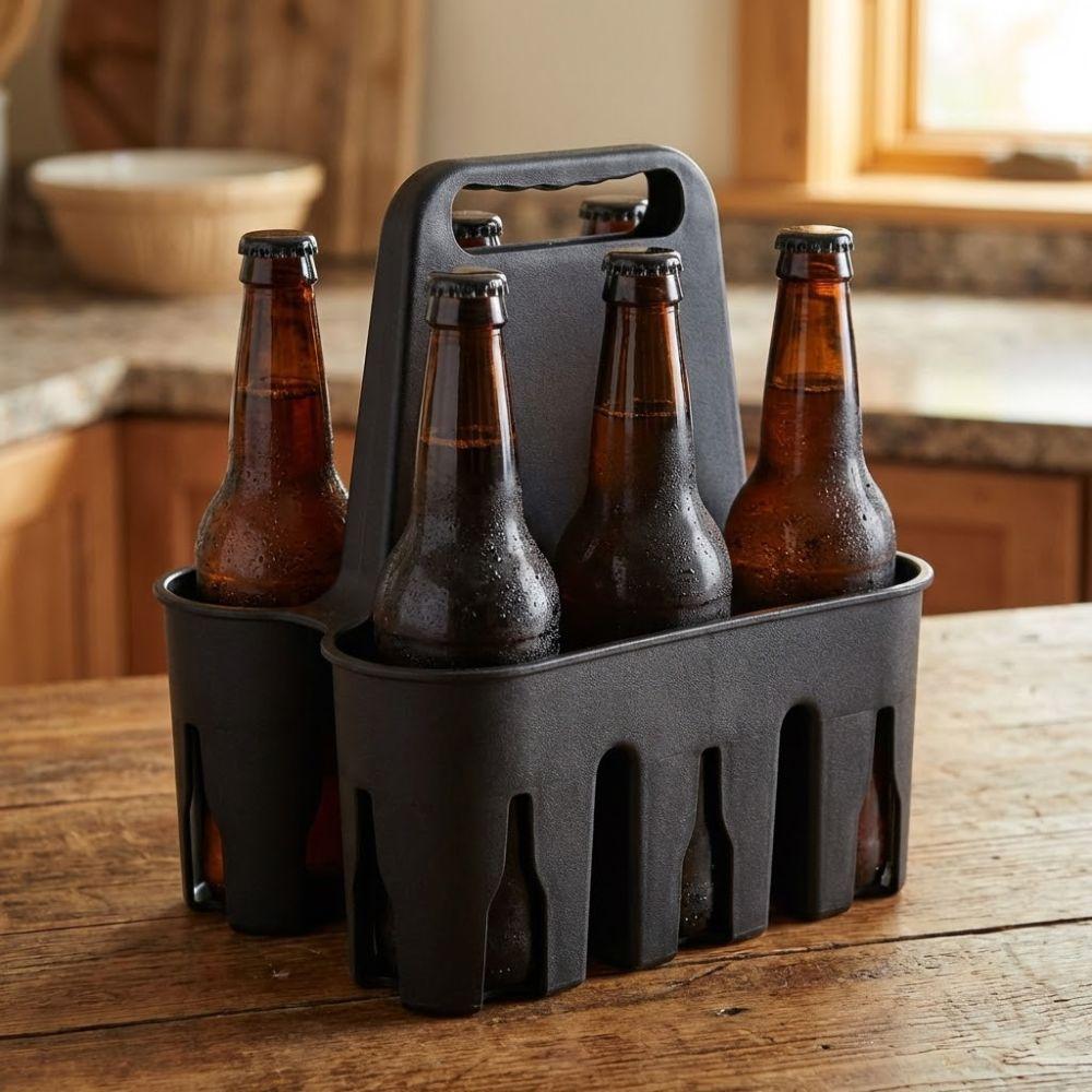 Tragbarer Bierhalter aus Kunststoff, 6er-Pack, Getränkehalter, Bierflaschenträger, Bar Party