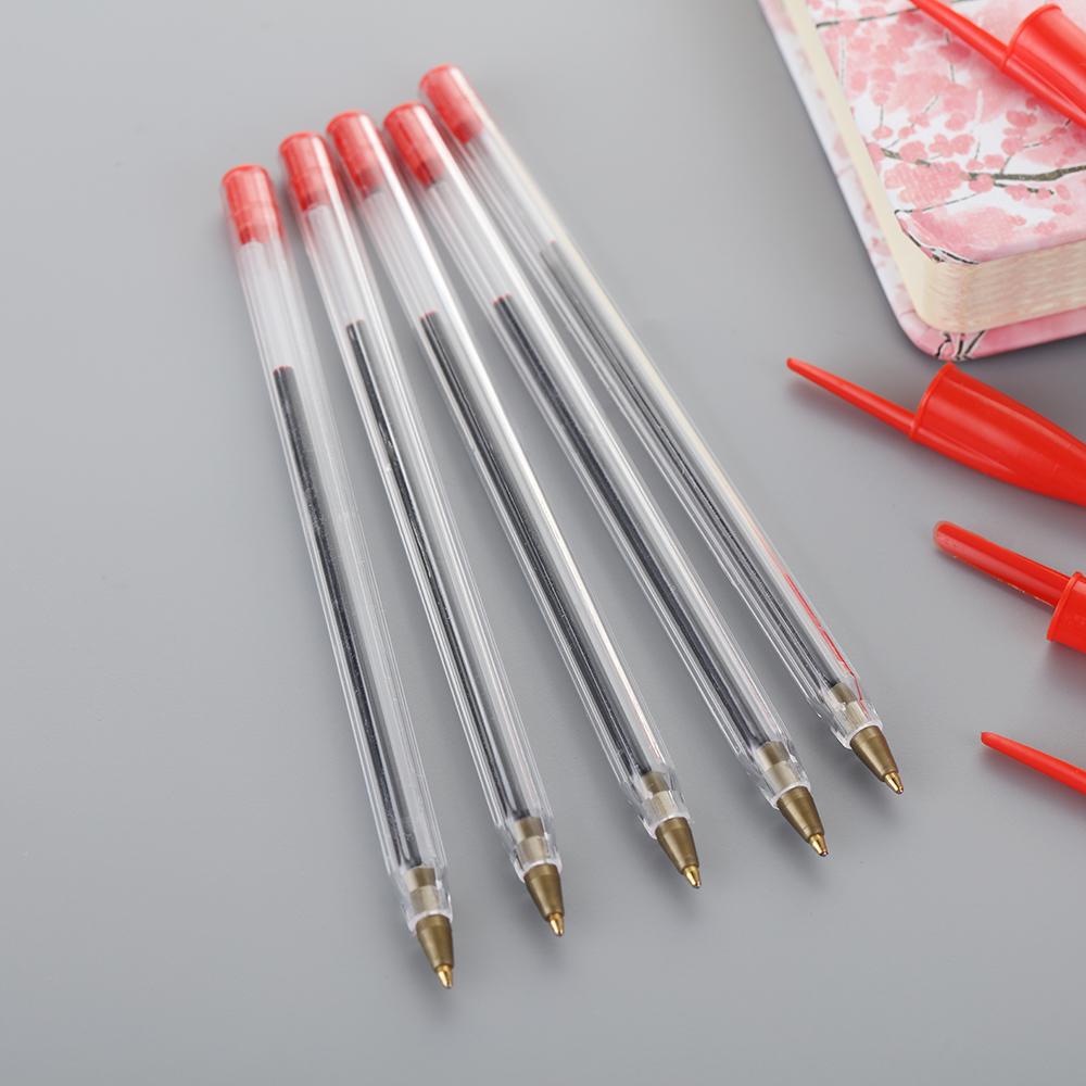 5Pcs Ballpoint Pens Long Lasting Smooth 1.0 Mm Ballpoint Pen Black Red Blue Pens Student Stationery School Office Accessories