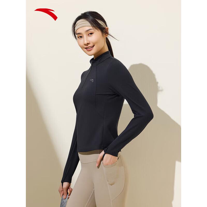 ANTA Women s Half-Zip Quick-Dry Long-Sleeve Running Top M
