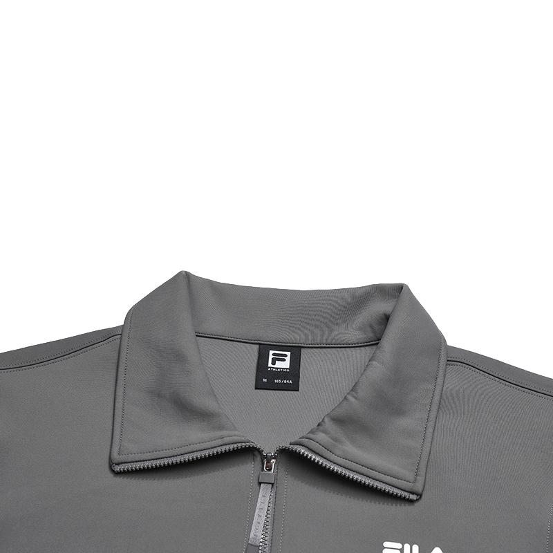 FILA Fitness Series Simple Fashion Classic Sports Training Casual Comfortable Versatile Loose Short Knit Jacket Women jackets Gray A11W611505FDY