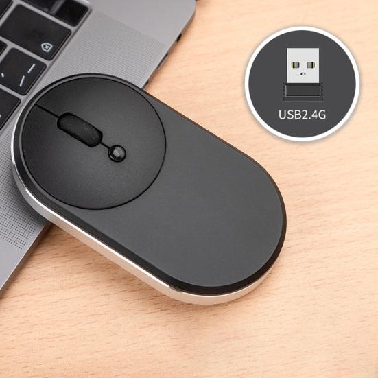 M1 Wireless Mouse Aluminum Alloy Frame Ultra-thin Mini 2.4GHz Rechargeable Silent Mouse