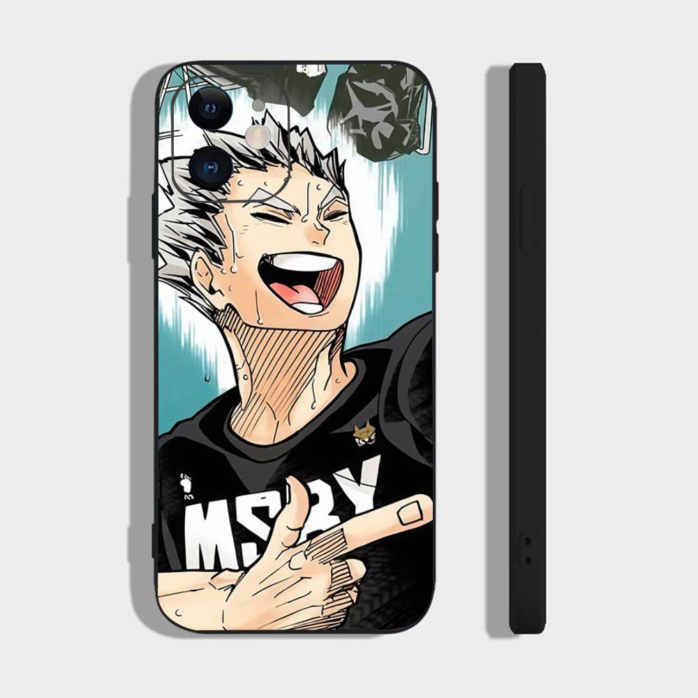 Custodia per Telefono Anime Kotaro Bokuto Per IPhone 17 Air 16 15 14 13 Pro Max 11 12 Copertura Nera in Silicone