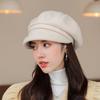 Octagonal Hat Women's Autumn and Winter Thick and Warm Beret Fashionable and Versatile Korean Version