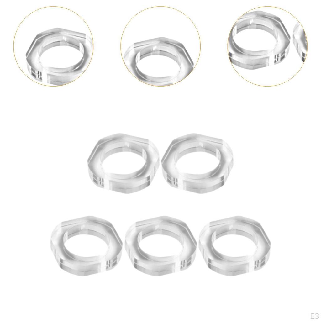 5 Stück Serviettenringe, Schnallen, Klare Dekorative Ringe für Hochzeit