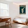 Vintage Rustic Teal Shallow No Diving Metal Tin Sign with Toilet & Lightning Bolt Illustration Retro Warning Home Wall Decor for