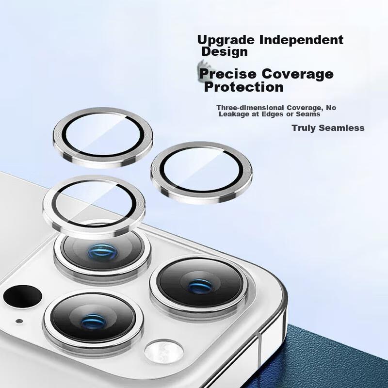 Pisen Lens Protector for Apple IPhone 15 Pro/15 Pro Max, Rear Camera Protection Film, HD Anti-Scratch Eagle Eye Protective Film, Transparent