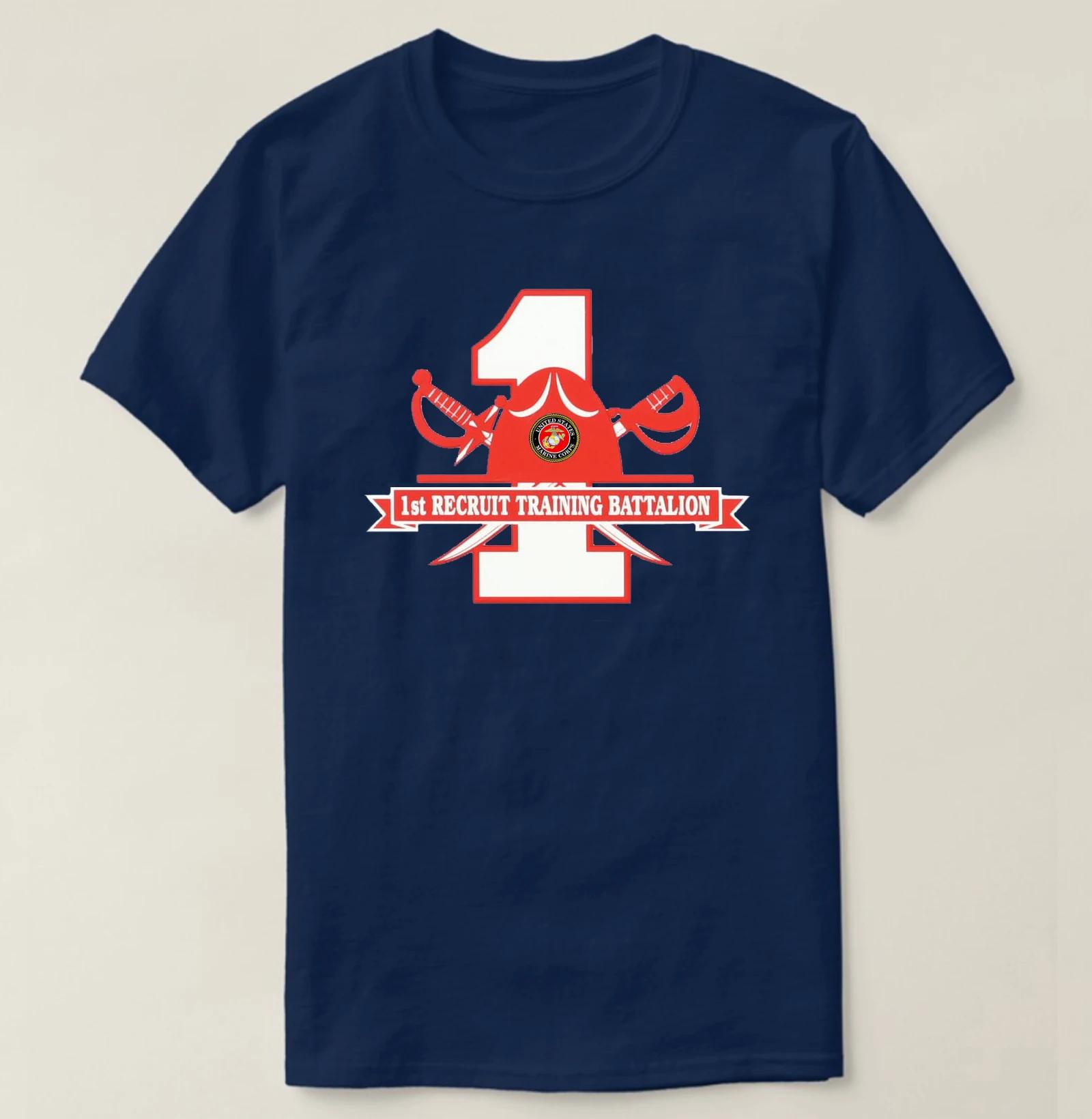 

US Marine Corps 1st Recruit Training Battalion T-Shirt 100% Cotton O-Neck Summer Short Sleeve Casual Mens T-shirt Size S-3XL 4XL