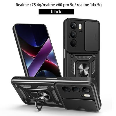 For OPPO Realme C75 C 75 Realme 14X 14 X 4G Case Car Magnetic Ring Holder Slide Camera Armor Shockproof For RealmeC75 Realme14X