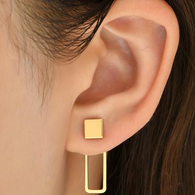 Square Geometric Earrings for Women, Minimalist Trendy Dangle Jewelry Daily Wear Gift