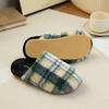 Cotton slippers retro plaid warm indoor non-slip household plush slippers winter