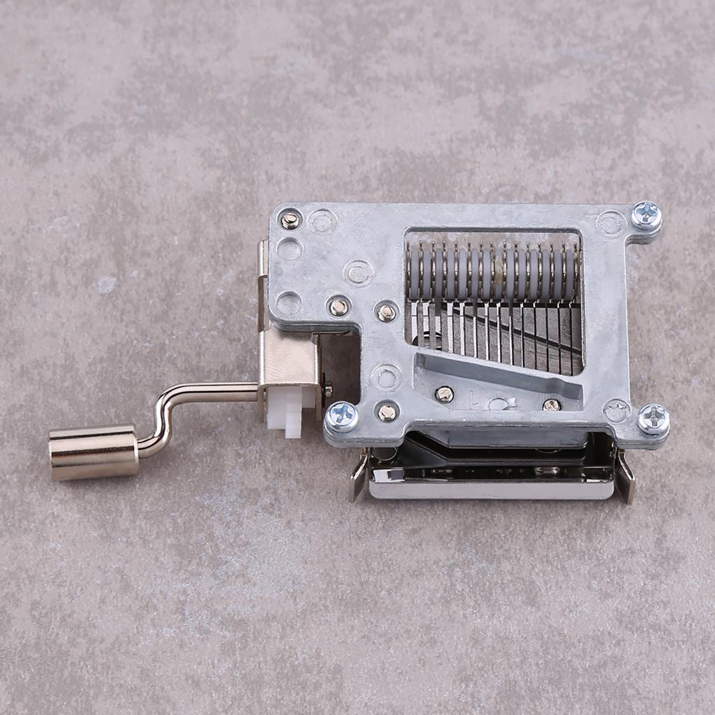 , Tune Hand Crank 15 Note Music Box Movement with 20 Blank Paper Tapes for Crting Your Own Melody