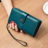 Elegant Vintage Zipper Flower PU Leather Korean Handbag Purse Wallets Women Coin Purse Card Holder