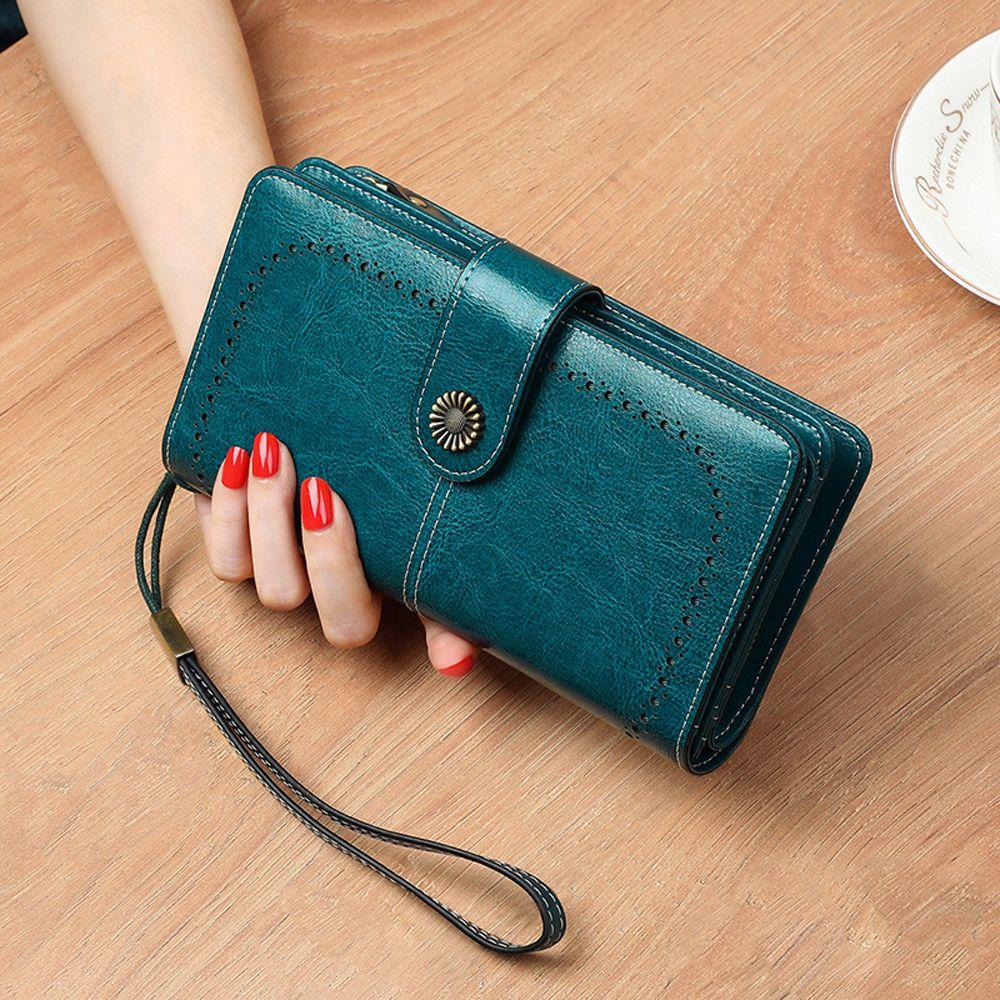 

Girls Vintage Zipper PU Leather Flower Card Holder Purse Wallets Women Coin Purse Korean Handbag чёрный