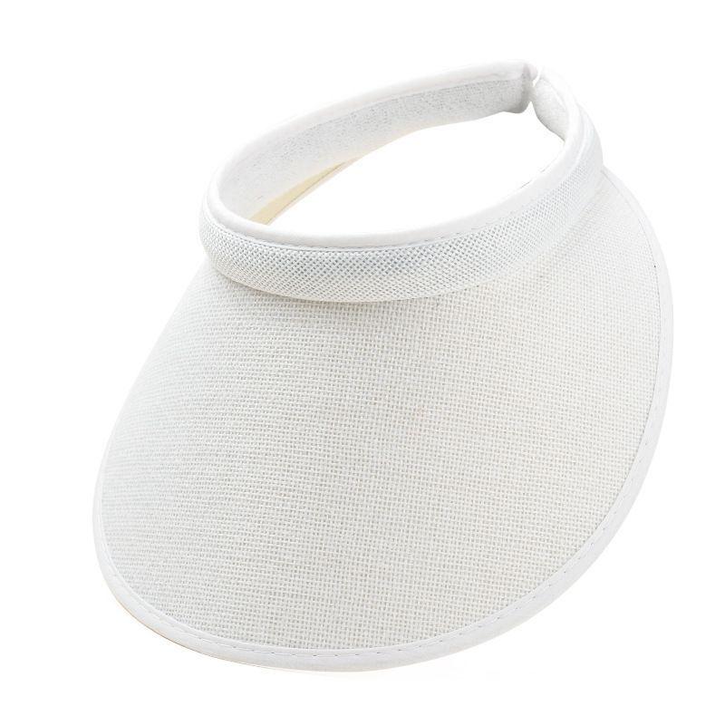

New Summer Empty Top Sun Hat Women s Casual Adjustable Sun Visor Caps Girls Boy Outdoor Sea Beach Trip Cap Casquette One Size білий