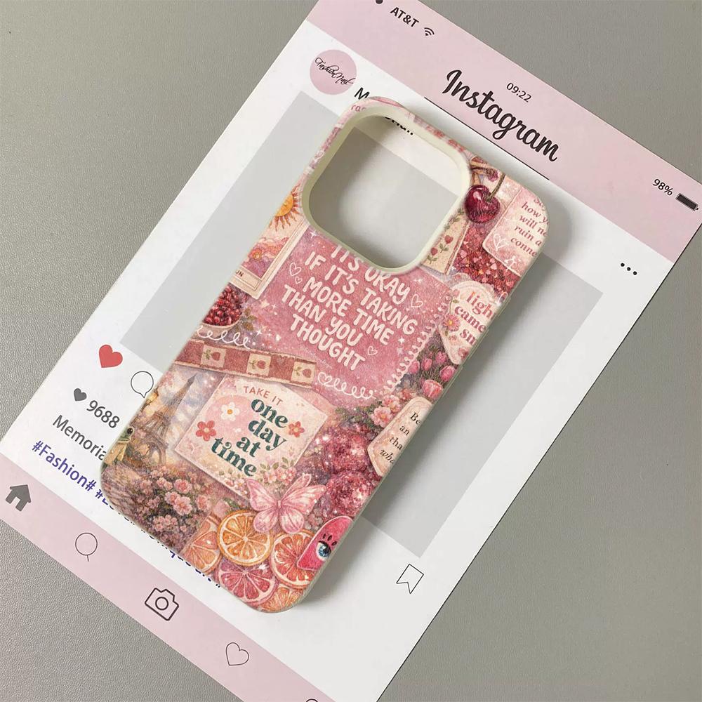 

High Beauty Pink Flowers Lychee Grain Phone Case For iPhone 17 17 Air 16 15 14 13 12 11 Pro Max 14 15 16 Plus Soft Cover Funda iPhone 14