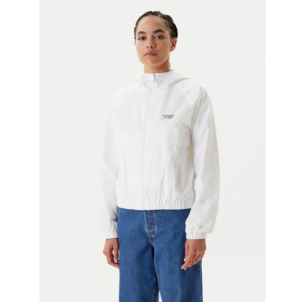 Windbreaker Tommy Jeans Jacquard DW0DW20952 Ecru, Loose Fit