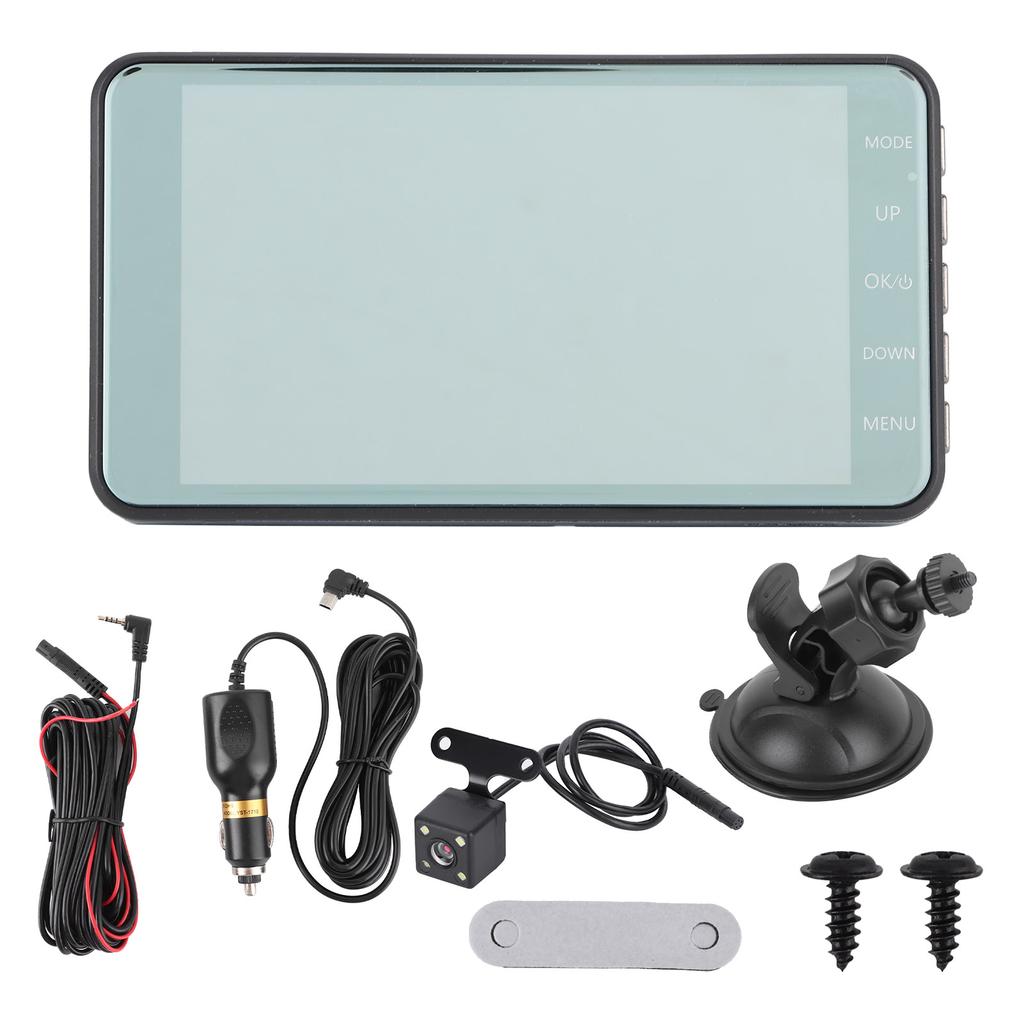 4in Dual Lens Driving Recorder DVR Touch Screen G?Sensor 1080P 170 Degrees  Wide Angle Night Vision
