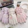 New ski gloves thickened and velvet warm waterproof riding outdoor autumn and winter windproof gloves ski cold proof