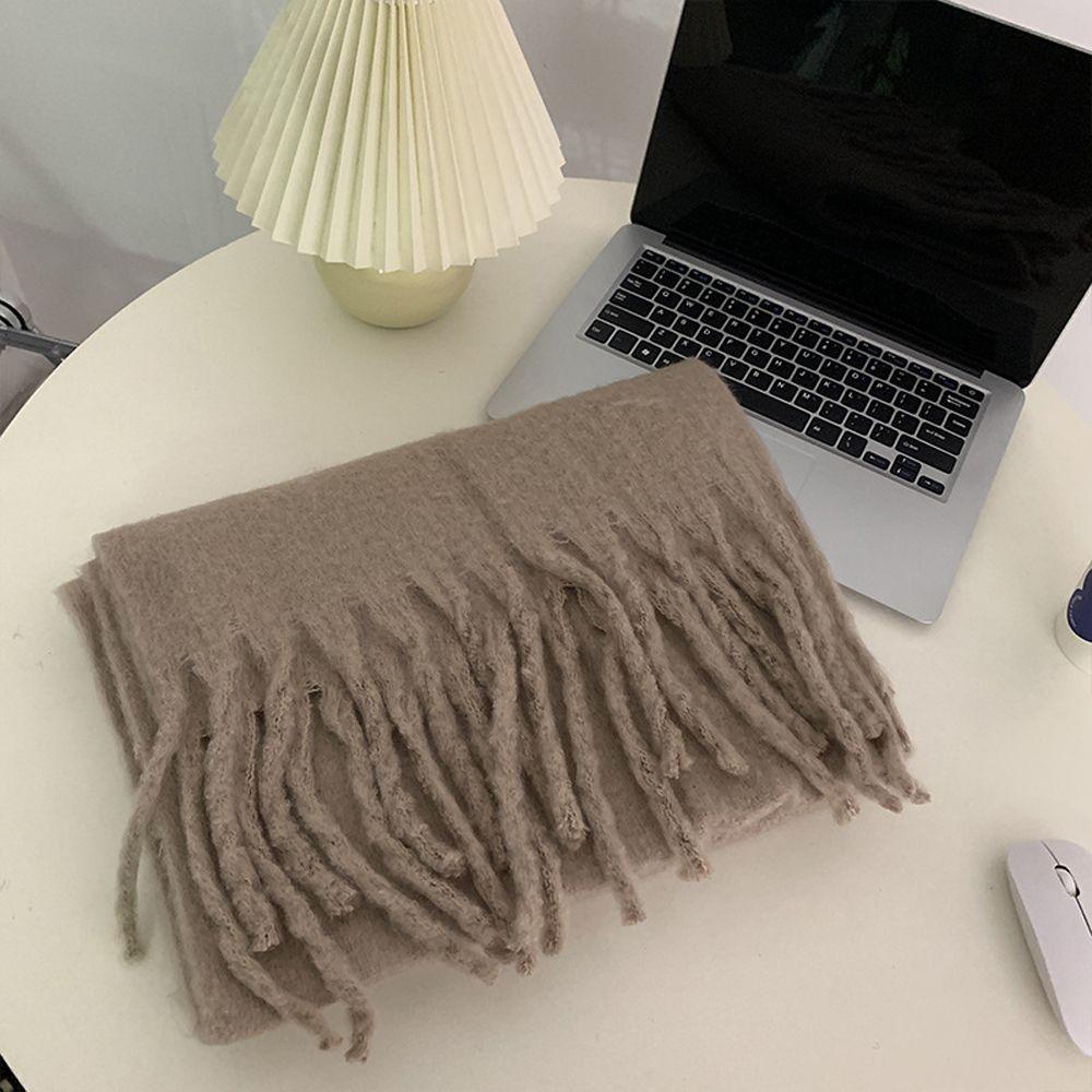 Scarf Windproof Outdoor Solid Color Luxury Cashmere Scarf Women Scarf Cape Wraps Pashmina Bandanna