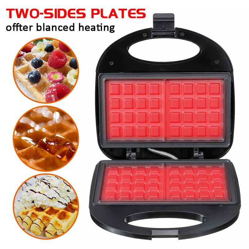 Commercial Electric Two Plates Waffle Baker Stainless Steel Non-stick 2000W 240V