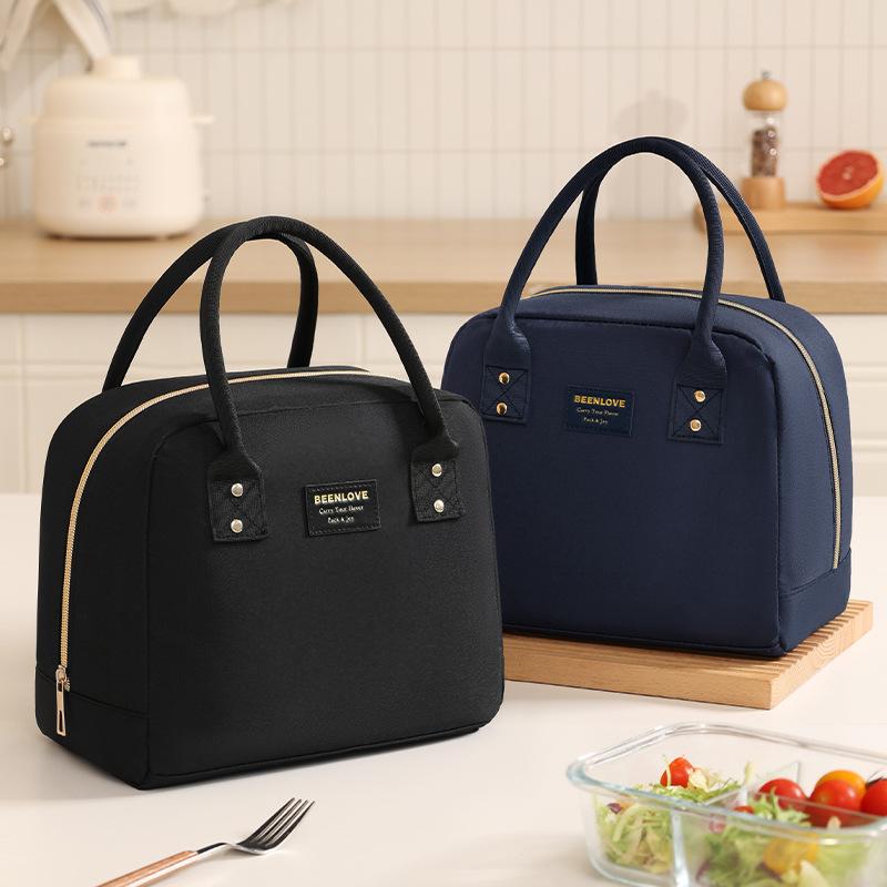 Portable Large Capacity Handheld Lunch Bag Office Worker Lunch Box Handbag Insulated Bag Bento Bag Outdoor Camping Picnic Basket Ice Pack