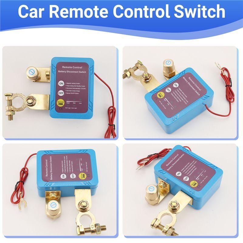 AA92-12V 240A Remote Battery Disconnect Switch, Automatic Power Off Switch Car Truck Boat Remote Control Switch