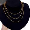 Trendy Geometric Gold Bar Chain Necklace with M Buckle - Simple, Versatile Design