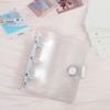 School Stationery Glitter Loose-Leaf Handbook Transparent Binder Notebook Cover Photo Album 3 Hole Binder Clip Card Organizer
