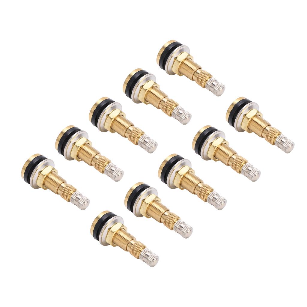 10pcs Air Liquid Tubeless Tire Valve Stem Brass 1 7 8in TR618A for Tractor 0.625in Valve Hole