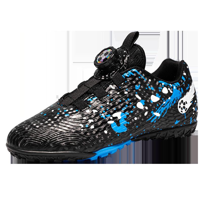 Amazon children's football shoes button lace-up boys broken nails training shoes elementary school students wear-resistant sports shoes women