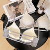 Women's Front Closure Push Up Bra Cross U Shaped Halter Neck Strapless Design Sexy Backless Comfortable Seamless Wireless Beauty Back