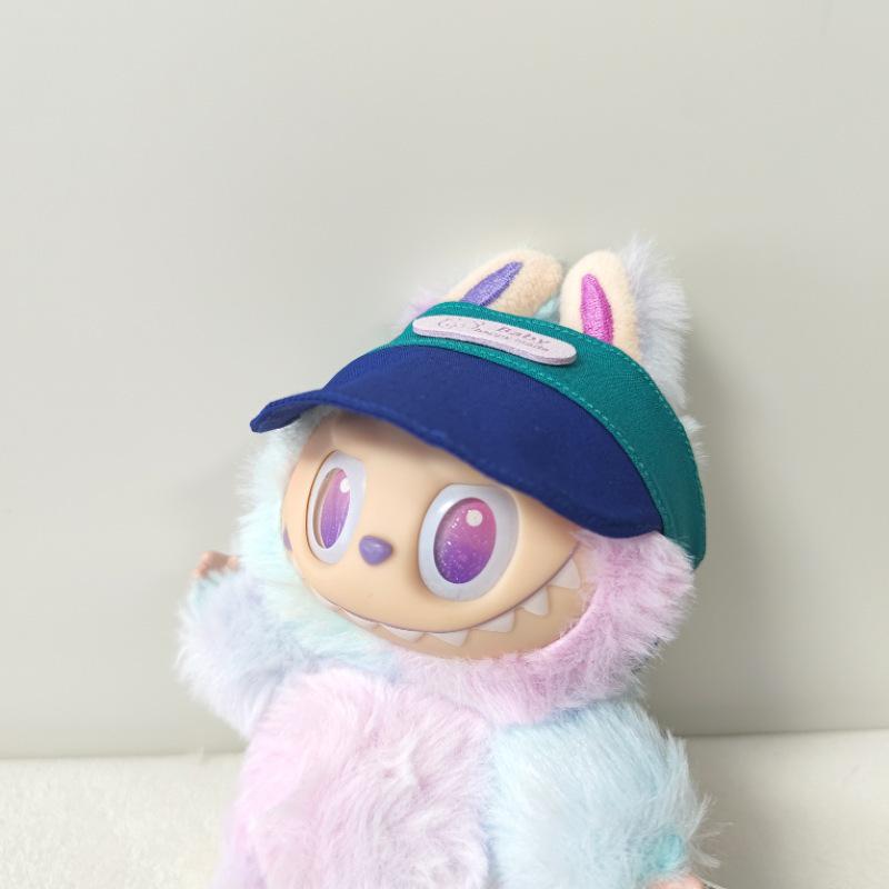 Labubu 17CM Vinyl Pendant Baseball Cap with Macaron Doll Dress-Up Accessories, In Stock