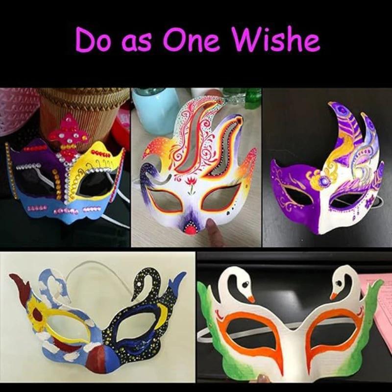 Different DIY Unpainted White Masquerade Masks Bulk for Carnival,Opera, Masquerade,Role-Playing,Dance Party | Paper Material