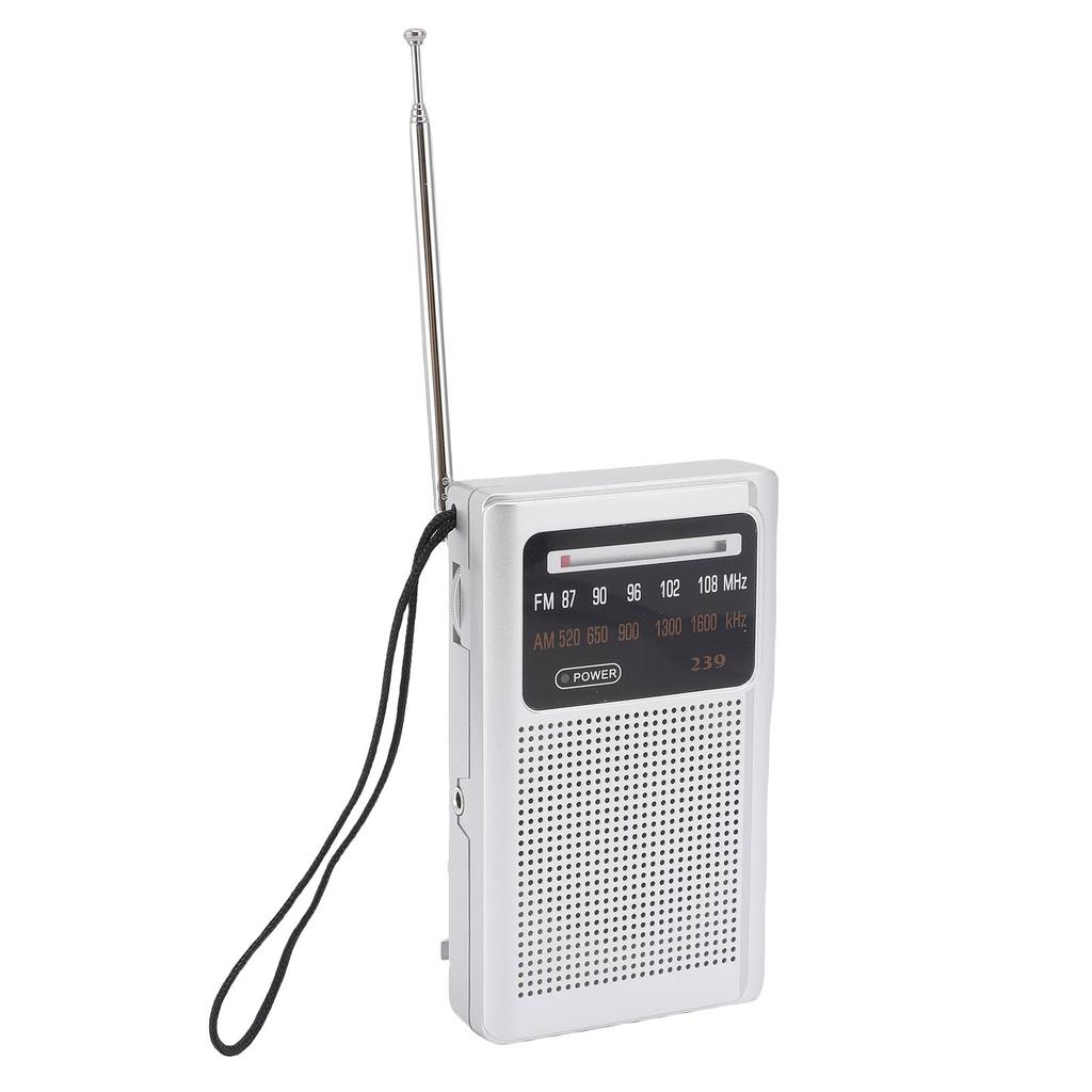 Portable AM FM Radio Clear Sound Quality Long Battery Life Pocket Radio for Travel Outdoor Activities Style 1