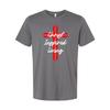 Christliches Kreuz Grafik T-Shirt mit aufgedrucktem, von Christus inspiriertem Lebensskript