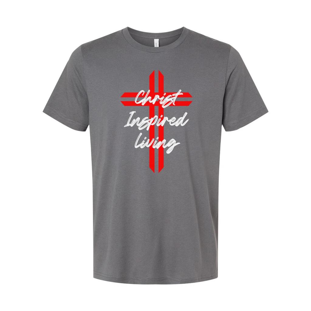 Christliches Kreuz Grafik T-Shirt mit aufgedrucktem, von Christus inspiriertem Lebensskript