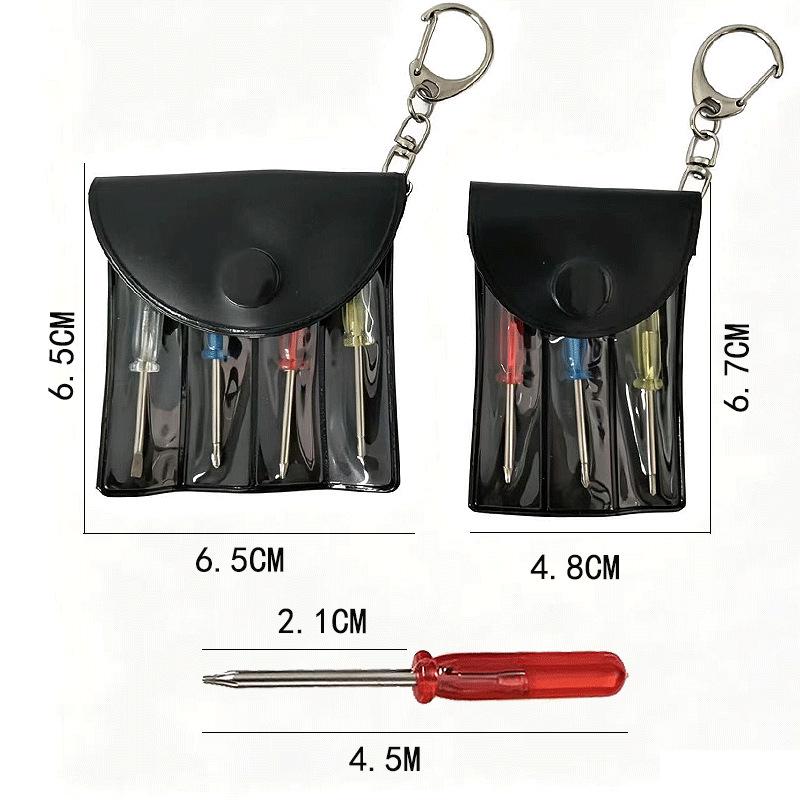 4-in-1 Mini Screwdriver Set: Phillips, Flathead, Triangle, Pentagonal (1.5/2.0mm)