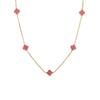 9MM Four-leaf Clover Shell Necklace 5 Flowers Women's Light Luxury All-match Clavicle Chain Necklace
