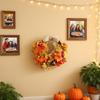 18 Inch Outdoor Fall Wreath for Front Door, Thanksgiving & Harvest Holiday Decor Wreath for Home Porch, Fireplace Mantel, Window
