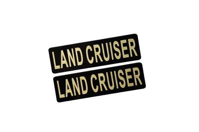 EE-518-3 LAND CRUISER Černé Zlaté Akrylové Dvouvrstvé Samolepky Toyota Land Cruiser 40 60