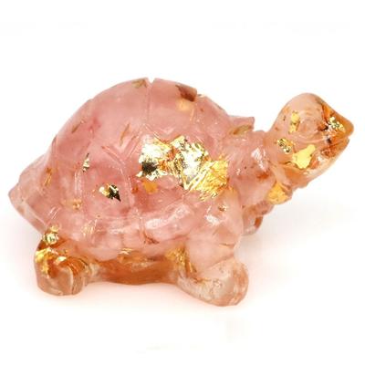 Stones Sculpture Animals Crystal Epoxy Turtle Statue Natural Tortoise Pocket Tortoise Figurine Crystal Epoxy Fish Tank Decor