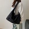 Solid Color Drawstring Crossbody Bag Large Capacity Lightweight Oxford Tote Bag Korean Style Harajuku Underarm Bag Outdoor