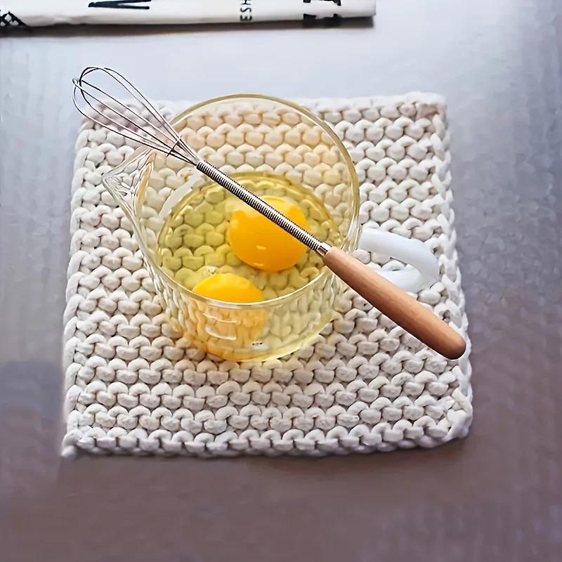 

Набор из 1 шт./3 шт. венчиков с ручками из массива дерева, кухонный венчик из нержавеющей стали и миксер для крема