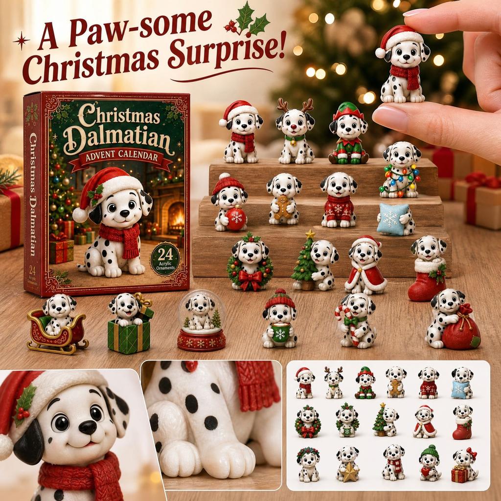 Acrylic Christmas Dog Collectible Toy Miniature Figure