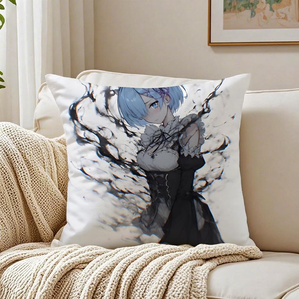 anime character loyal RRe ZZero Cushion Cover Pillowcase Antidustmite living Room Sofa Decor Cushion Room